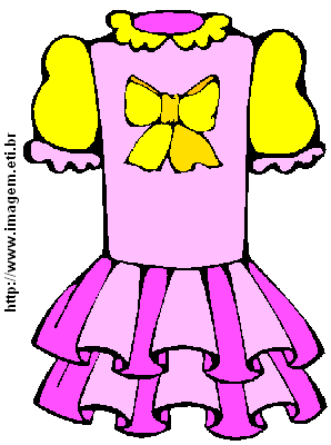 Clipart Vestido Cor de Rosa