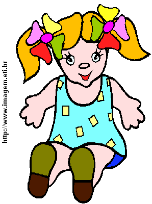 Clipart Menina Com Laço de Fita