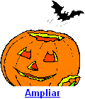 Clipart Morcego Saindo de Dentro da Abóbora de Halloween