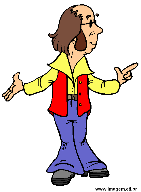 Clipart Roqueiro Usando Roupas dos Anos 70.