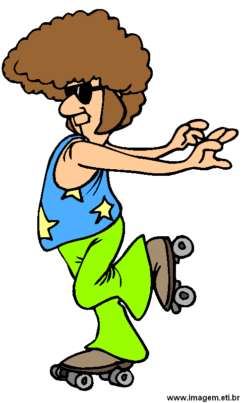 Clipart Roqueiro de Patins.