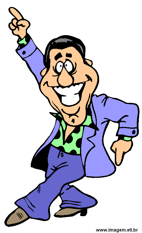 Clipart Homem nos Embalos de Sábado à Noite.