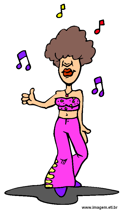 Clipart Mulher Com Roupa Cor-de-Rosa Dançando.