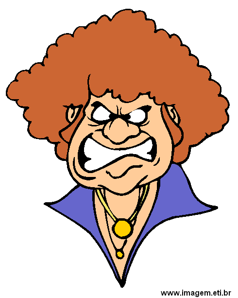 Clipart Caricatura de Homem Com Raiva.