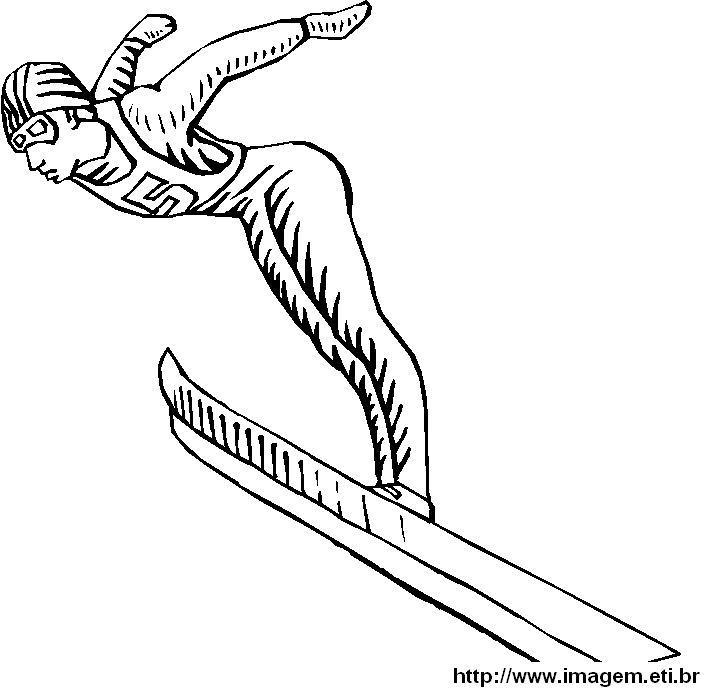 Atleta Saltando de Esqui